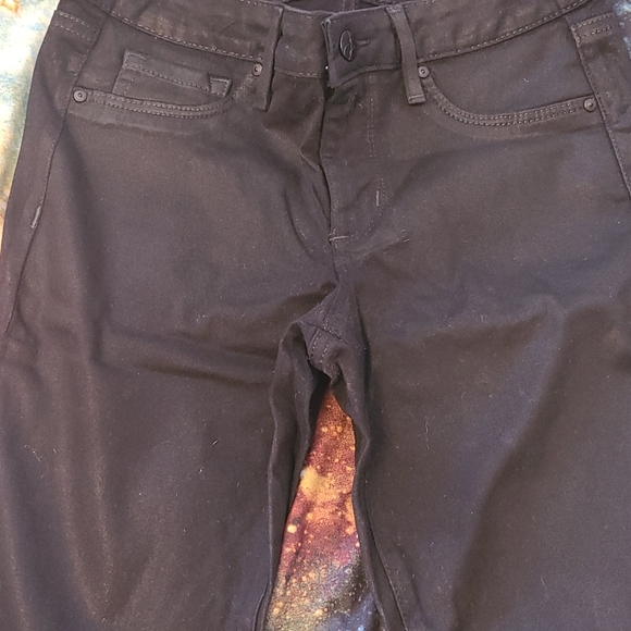 Jessica Simpson, oil slicked, black jeans,rocker, 98% cotton, size 4/27 - Picture 2 of 6